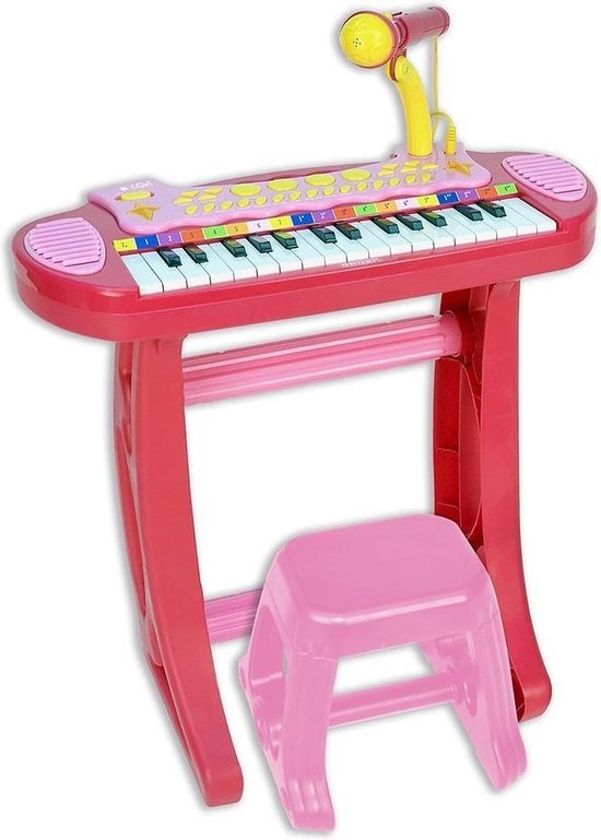 Bontempi Keyboard met microfoon en kruk