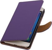 Huawei Honor Y6 - Effen Booktype Wallet Hoesje Paars