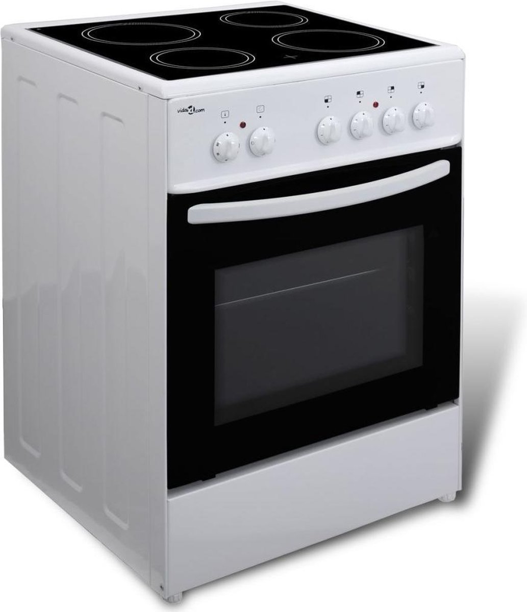 Fjord Meisje Adviseur vidaXL Vrijstaande elektrische oven met 4 keramische kookplaten 60 x 60 cm  | bol.com
