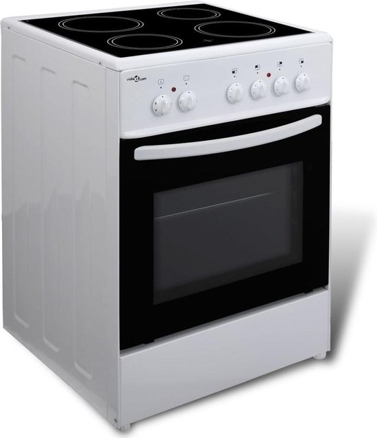 Woedend Mok in het geheim vidaXL Vrijstaande elektrische oven met 4 keramische kookplaten 60 x 60 cm  | bol.com