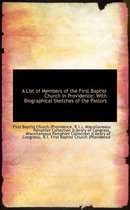 A List of Members of the First Baptist Church in Providence