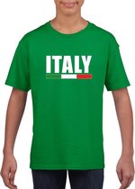 Groen Italie supporter t-shirt voor kinderen 110/116