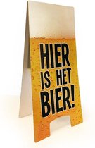Oktoberfest - Waarschuwingsbord hier is het bier 55x25 cm