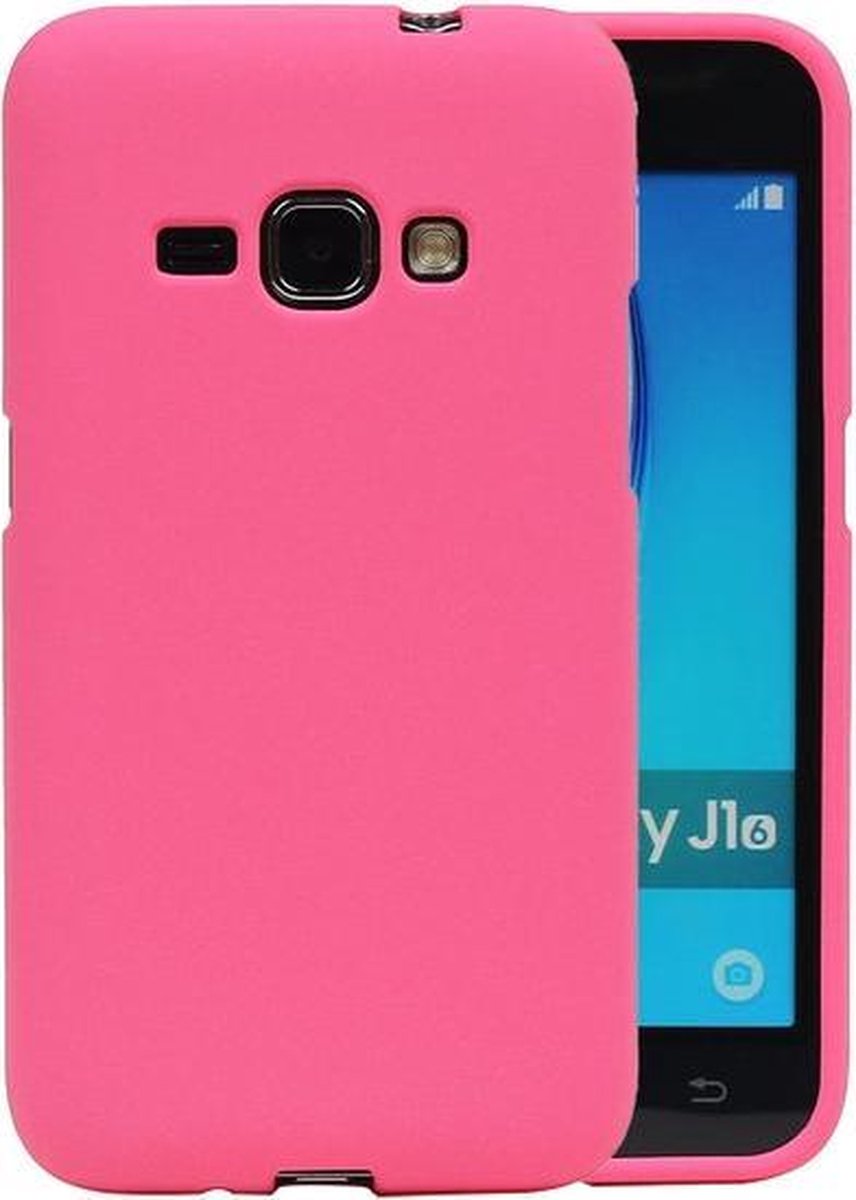 Roze Zand TPU back case cover hoesje voor Samsung Galaxy J1 2016