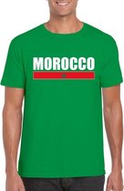 Groen Marokko supporter t-shirt voor heren L