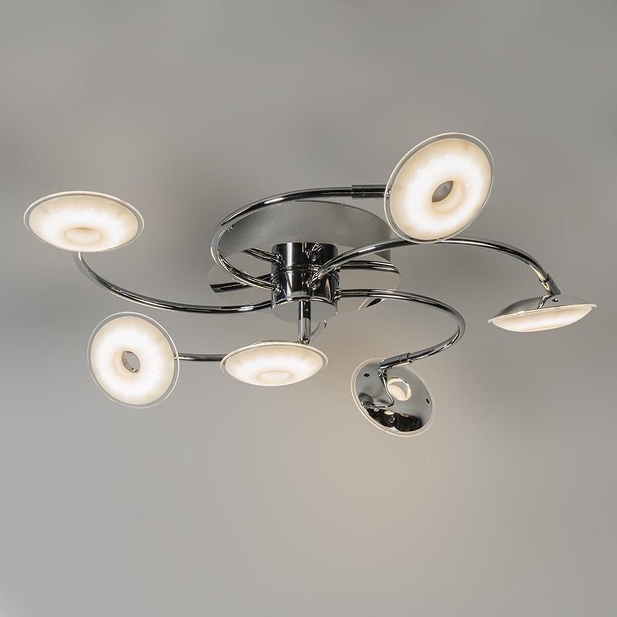 Trio Leuchten Jimmy 6 - Plafondlamp - 6 lichts - Ø 650 mm - chroom | bol.com