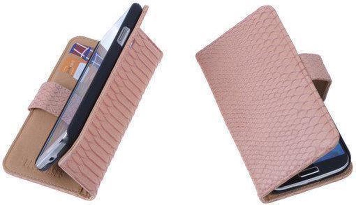 "Bestcases ""Slang"" Pink Bookcase Cover Hoesje Sony Experia M2"