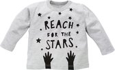 Pinokio Longsleeve Happy Day grijs met tekst "Reach for the Stars" maat 74