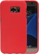 Rood Zand TPU back case cover hoesje voor Samsung Galaxy S7