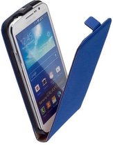 Lederen Blauw Flip case case Telefoonhoesje Samsung Galaxy Grand 2