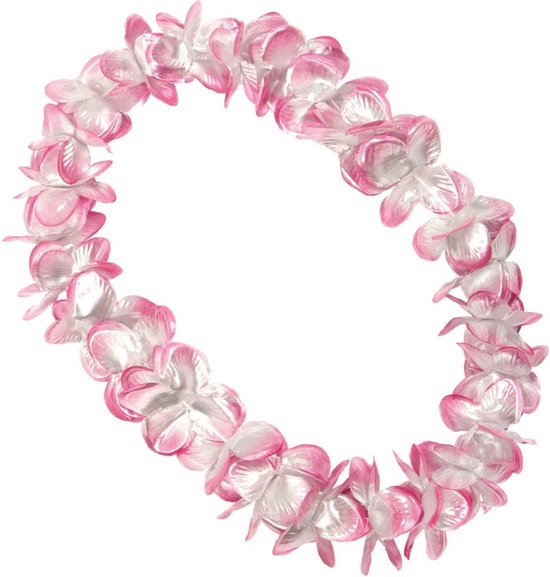 Hawaii krans roze-wit bol.com