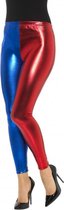 Metallic legging rood/blauw voor dames 36-38 (S)