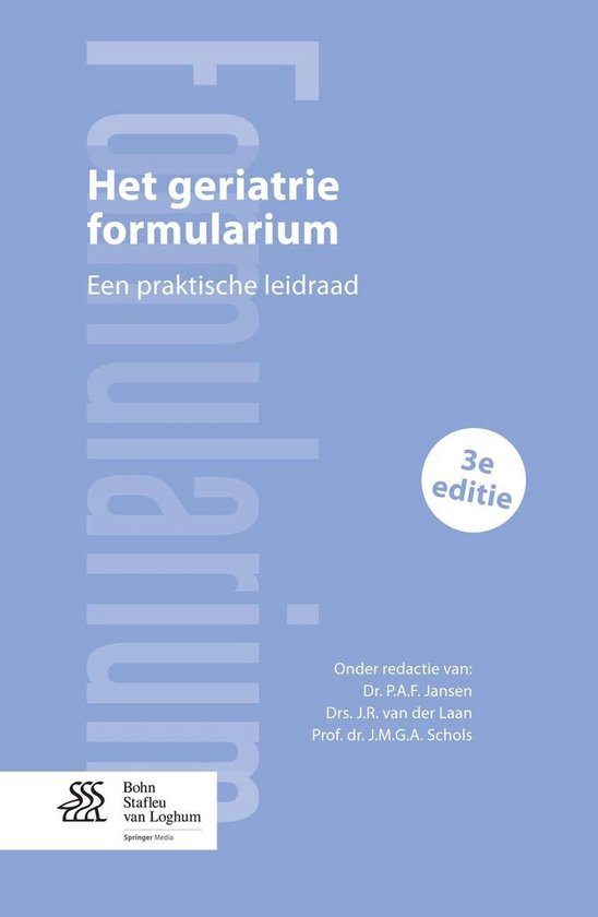 Dutch language eBook collection - Het geriatrie formularium - cover