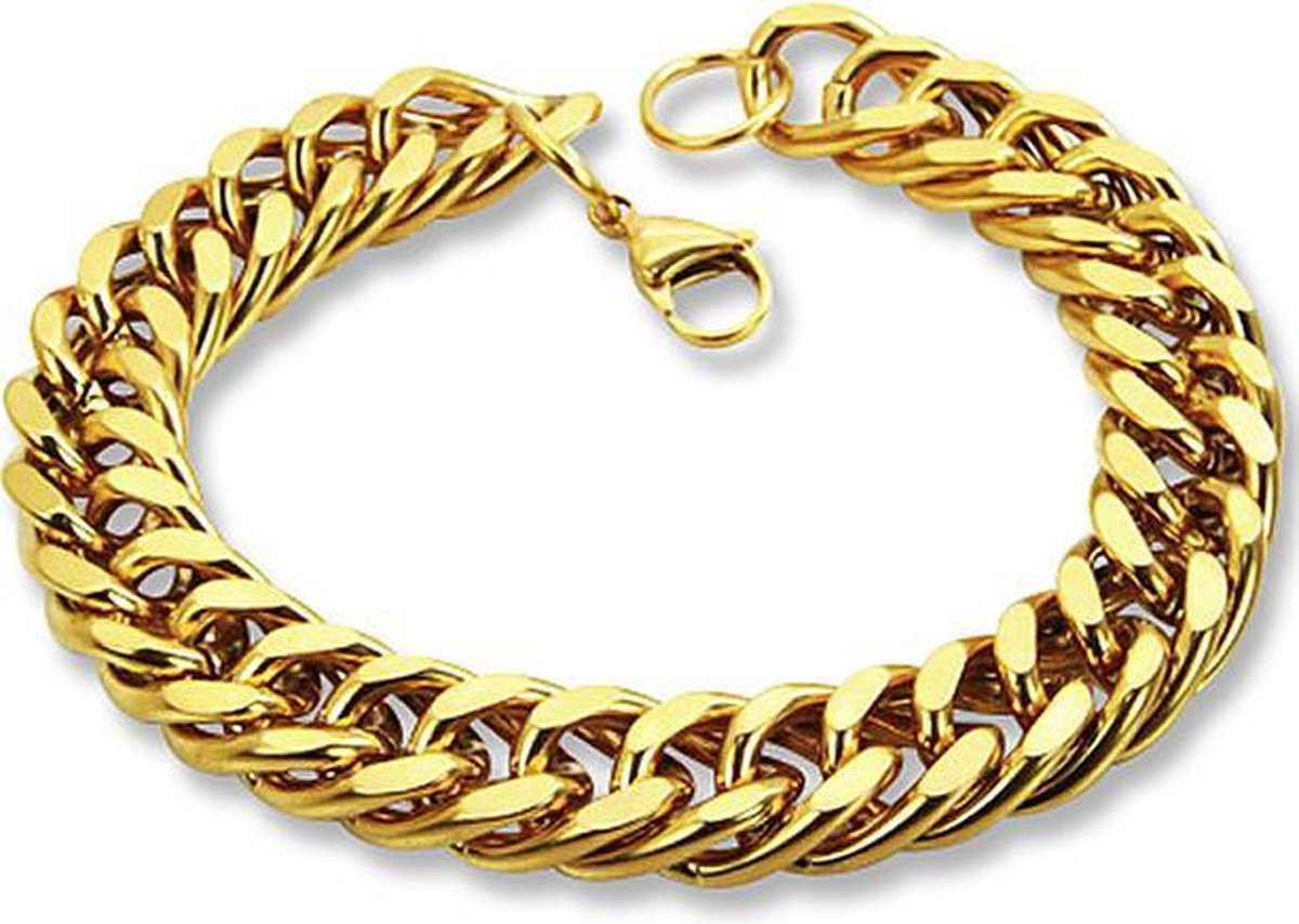 Amanto Armband Adje - 316L Staal - Cuban Schakel - 12mm - 22cm