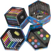 Kleurbox Tekendoos Balloon - Grote Tekenbox / Tekenset Met Inhoud Potloden, Verf