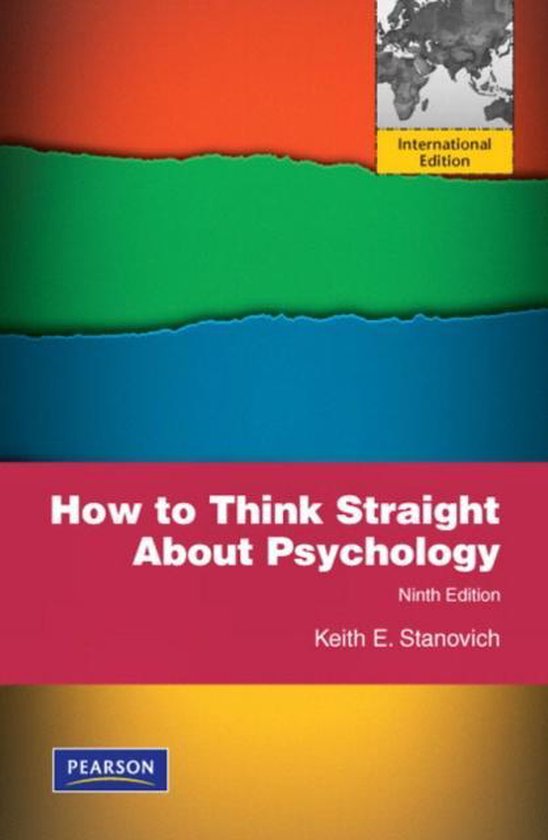 How To Think Straight About Psychology - cover