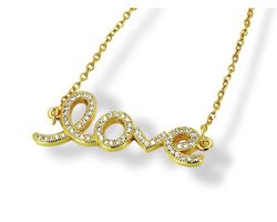 Amanto Ketting Elay G - 316L Staal - Love - 13x35mm - 50cm