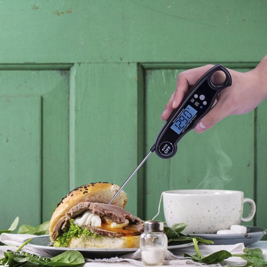 Digitale Thermometer voor Keuken, Koken, Voedsel Melk, Vlees, Oven, BBQ, Water, Thee Voor Binnen en Buiten, Waterdicht, RVS, Ultrasnel