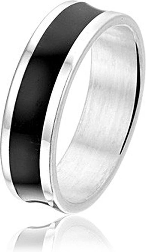 Montebello Ring Scirpus - Unisex - Staal - Acryl - 6 mm - Maat 60 - 19
