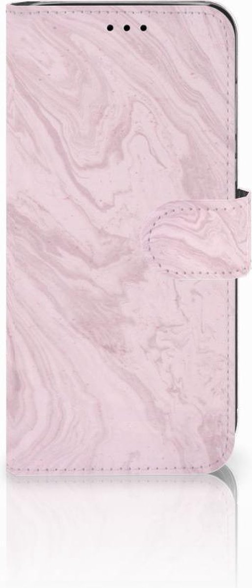 Huawei P20 Lite Bookcase Marble Pink - Origineel Cadeau Vriendin
