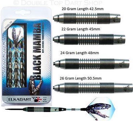 Elkadart Black Mamba dartpijlen 80% tungsten - 26 gram | bol.com