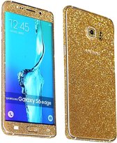Xssive Glitter Sticker voor Samsung Galaxy S6 Edge G925 Goud Duo Pack - 2 stuks