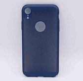 Geschikt voor IPhone XR – hoes, cover – TPU – metaal gaas look – Blauw