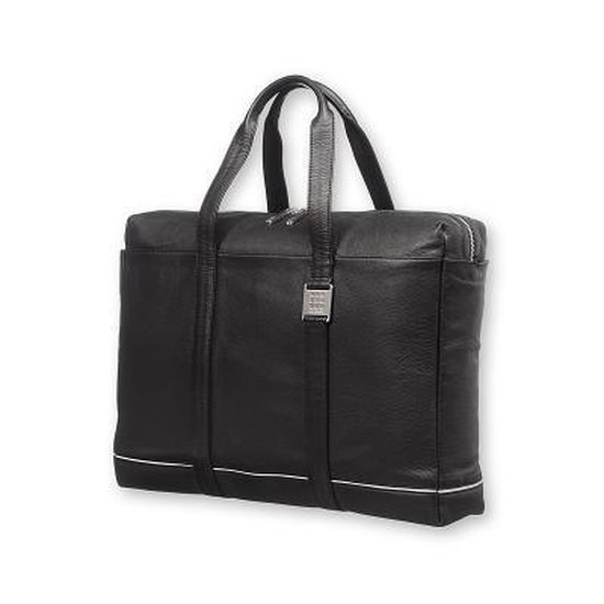 Moleskine Leather Lineage Slim Briefcase Black for Digital Devices up