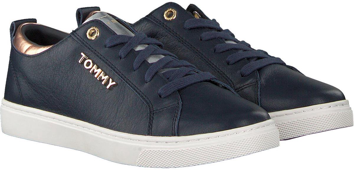 Tommy Hilfiger Dames Sneakers City Sneaker Metallic - Blauw - Maat 36 |  bol.com