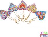 Diamond Painting "JobaStores®" Sleutelhanger Set Harten (5 stuks)