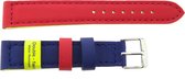 Morellato horlogeband - Tandem reversible - rood / blauw - kunststof - 18mm