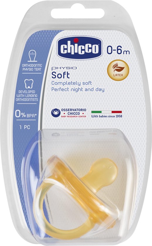 Chicco Fopspeen Physio Soft 0m+ Siliconen Oranje | bol.com