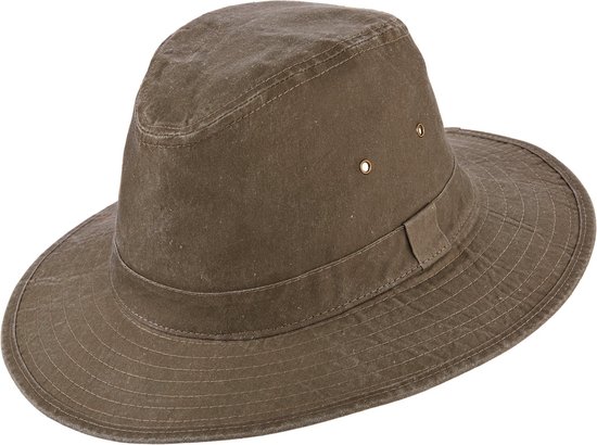 Dorfman Pacific - UV werende katoenen hoed voor heren - Olijfgroen | bol.com