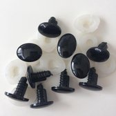 Veiligheidsoogjes ovaal 18x13 mm, 10 paar