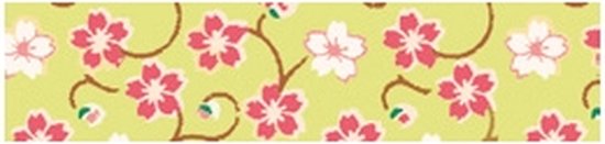 Washi Plakband - Bloemen Groen