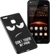 MP Case zwart back cover met motiv voor Huawei Y6II Compact Achterkant/backcover