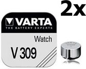 2 Stuks - Varta V309 1.55V 70mAh horloge knoopcel batterij