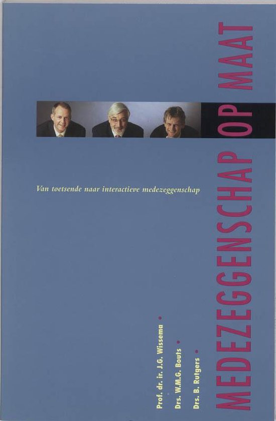 Cover van het boek 'Medezeggenschap op maat / druk 1' van J.G. Wissema