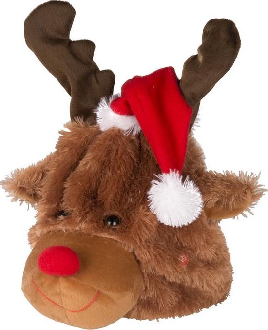 Pluche kerstmuts 24cm (bewegend en zingend)