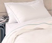 Matt & Rose Douce Nuit White / Blue "orage" - luxe tussenlaken - 270 X 310 cm - Wit