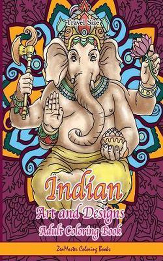Pocket Coloring Books for Adults- Indian Art and Designs Adu ... - cover