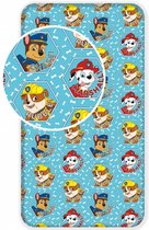 PAW Patrol All Paws on Deck - Hoeslaken - Eenpersoons - 90 x 200 cm - Blauw