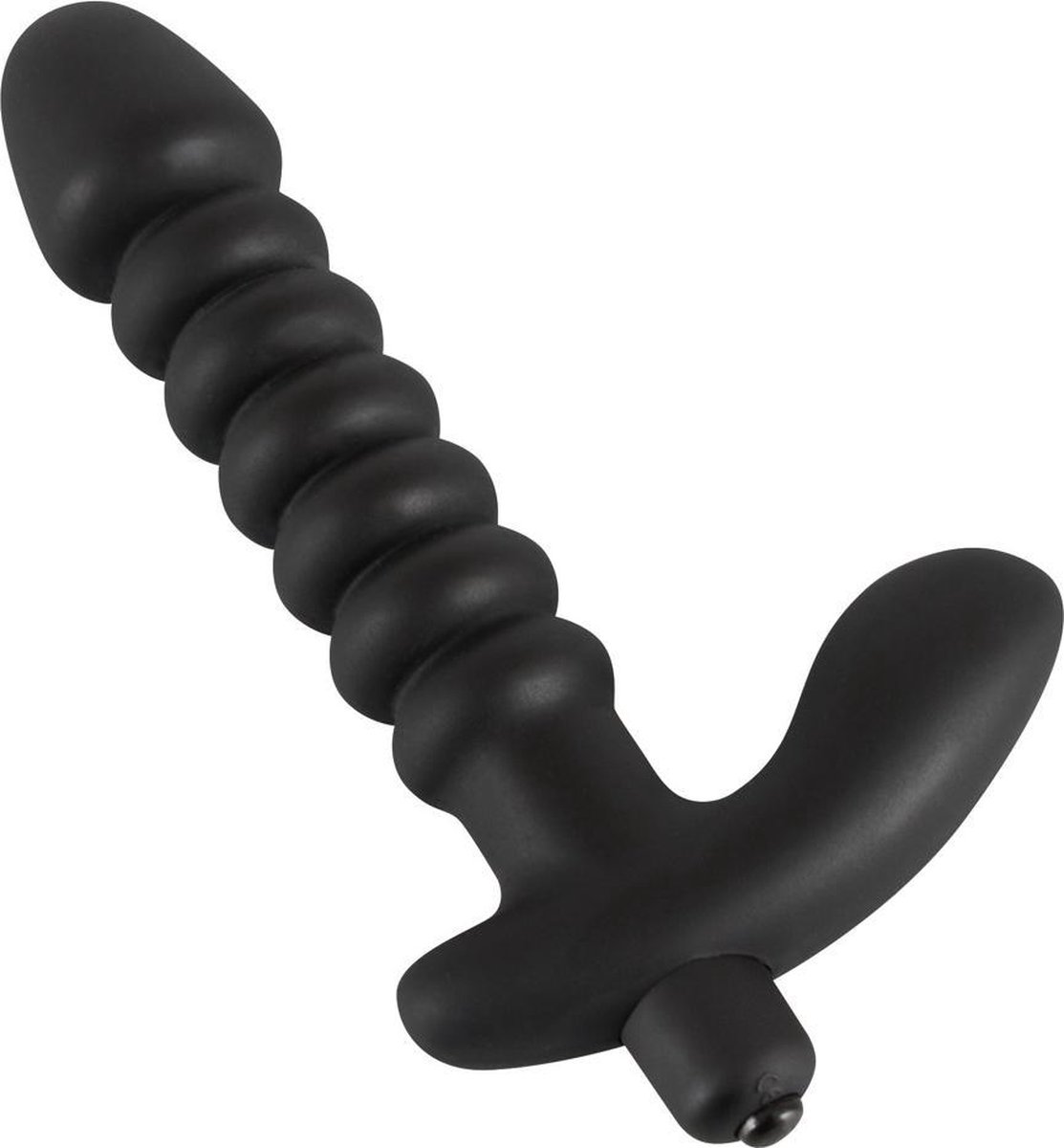 Black Velvets – Siliconen Anaal Vibrator met Ribbels en Clitoris Stimulus voor Veelzijdig Verwenning – Zwart