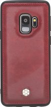 Bomonti™ - Samsung Galaxy S9 - Clevercase telefoon hoesje - Rood Milan - Handmade lederen back cover - Geschikt voor draadloos opladen