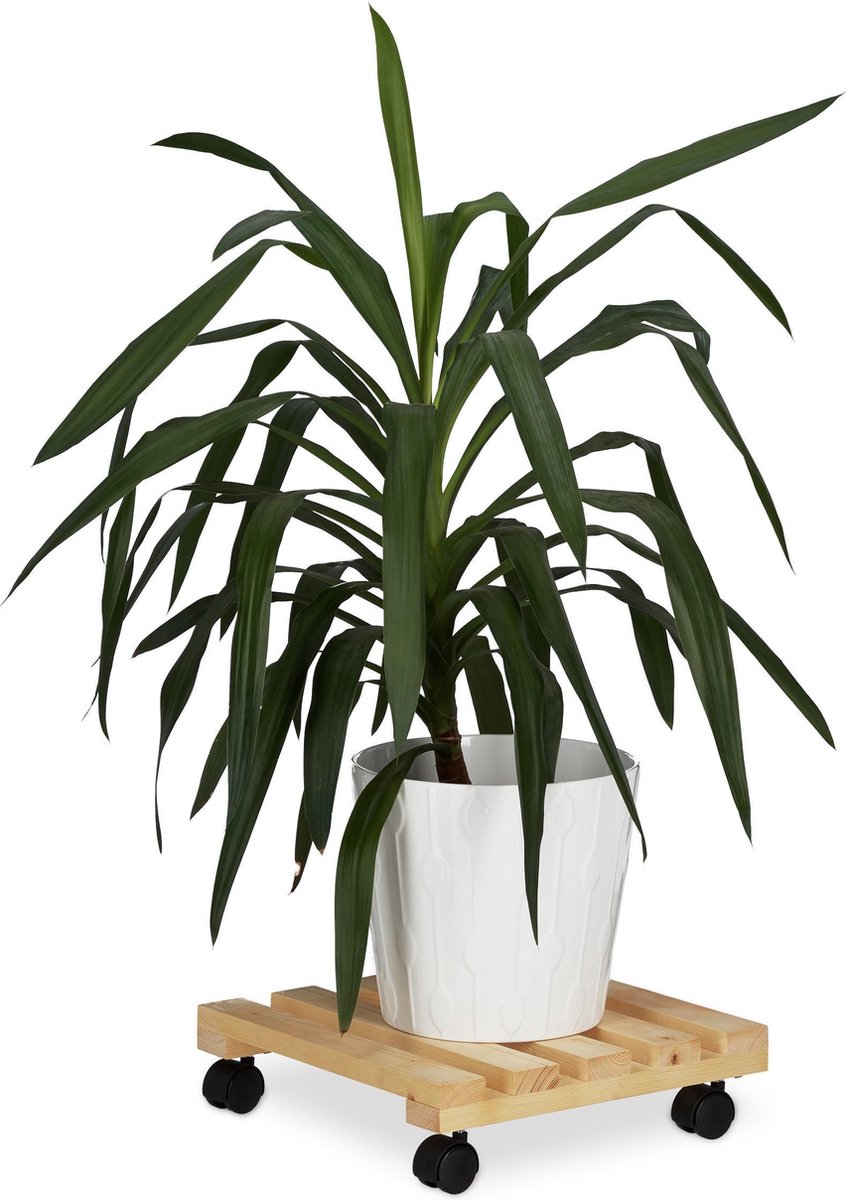 Plantenroller Plant staat binnen Plant Caddy met Wielen Heavy Duty 40cm/50cm/60cm metalen plantenstandaard Vierkante ijzeren plantenbak Verplaatsbare Plant Dolly Bloempot Tray