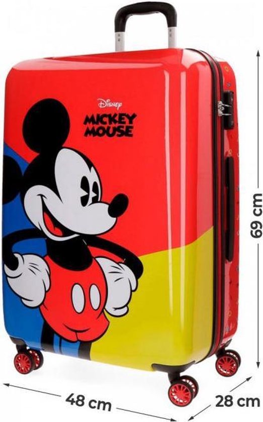 Mickey Mouse koffer trolley red 69cm 4W | bol.com
