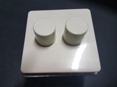 duo-dimmer 230 + 12 volt spoeltrafo peha creme