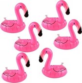 Opblaasbare Flamingo Bekerhouder Set - 6 stuks | Opblaas Drankhouder | Opblaasartikel | Zwembadaccessoire | Drankhouders | Bekerhouders | Opblaasartikelen | Opblaasfiguur