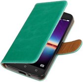 Pull Up TPU PU Leder Bookstyle Wallet Case Hoesjes voor Huawei Y3 II Groen
