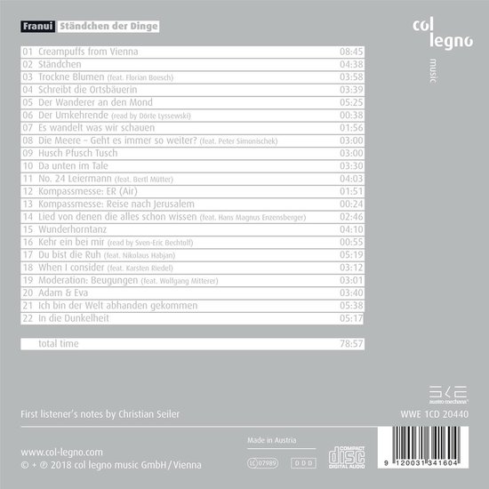 Franui - Franui: Ständchen Der Dinge (CD)